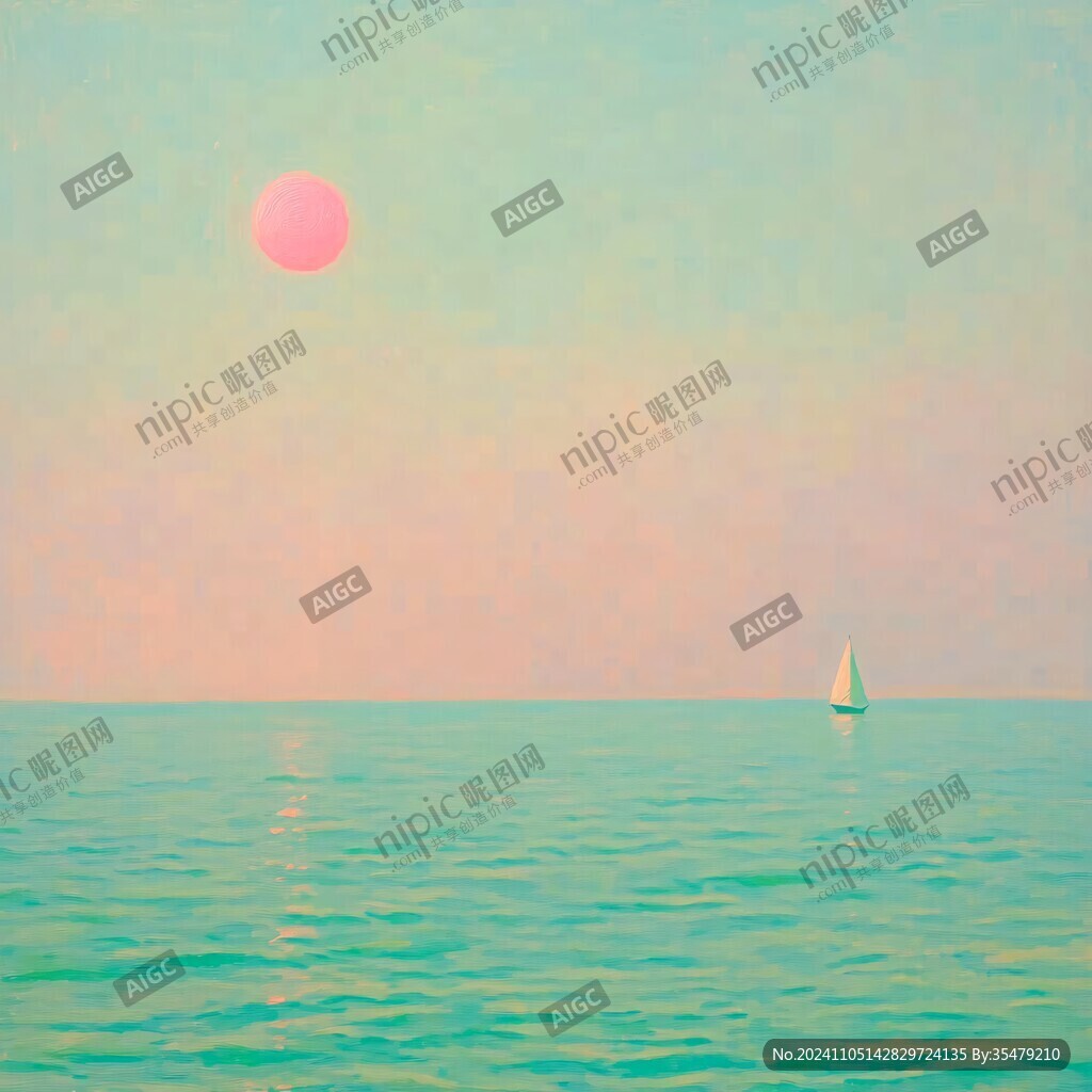 布面海上風(fēng)景油畫