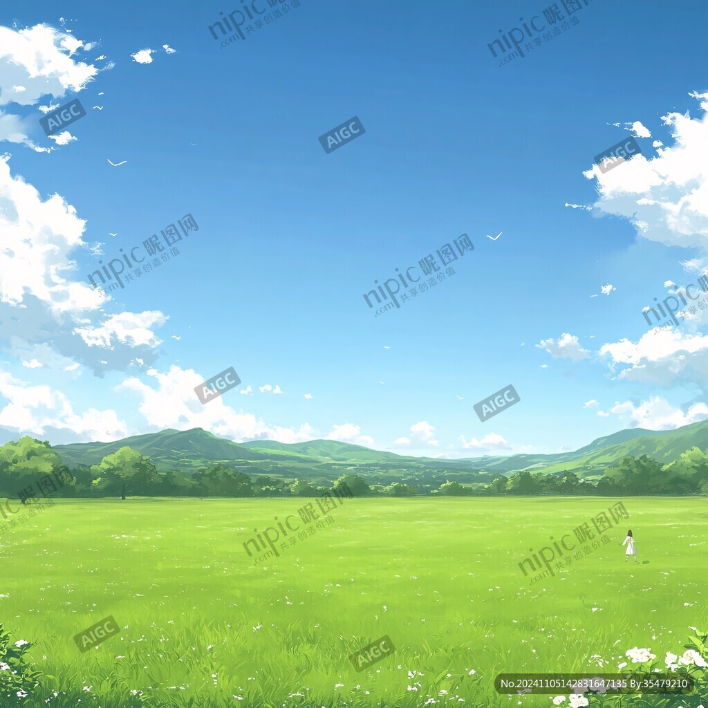 插畫草坪