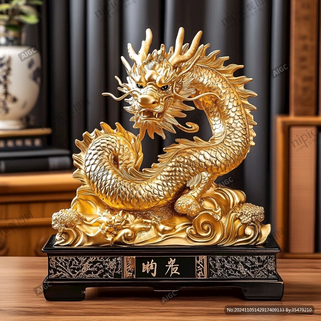 黃金龍擺件