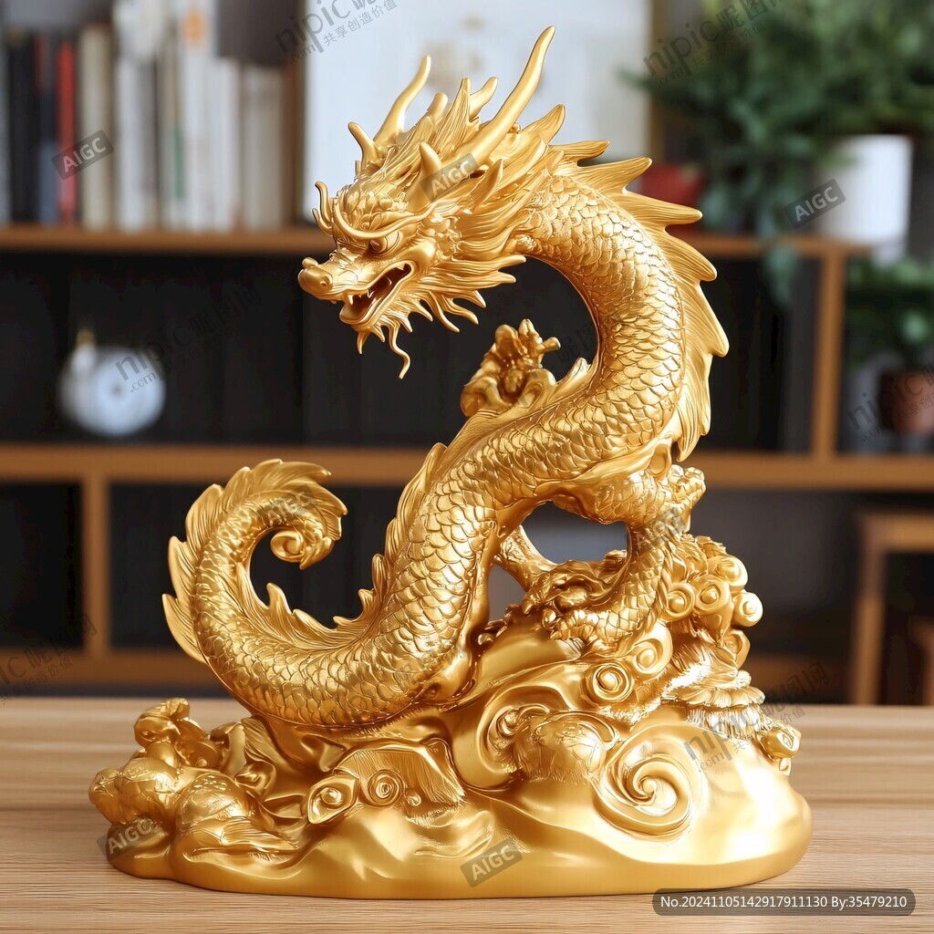 黃金龍擺件
