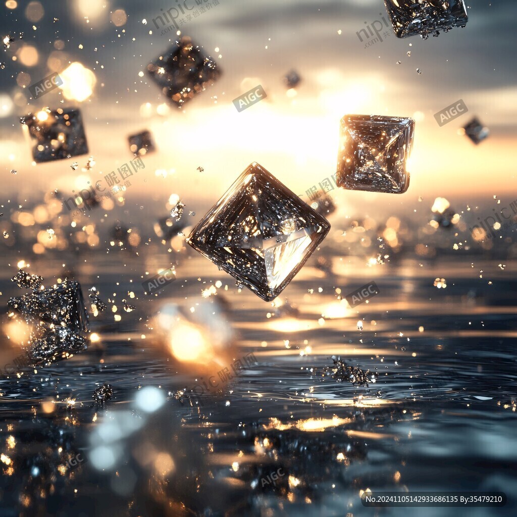 寶藏水晶碎石立體背景