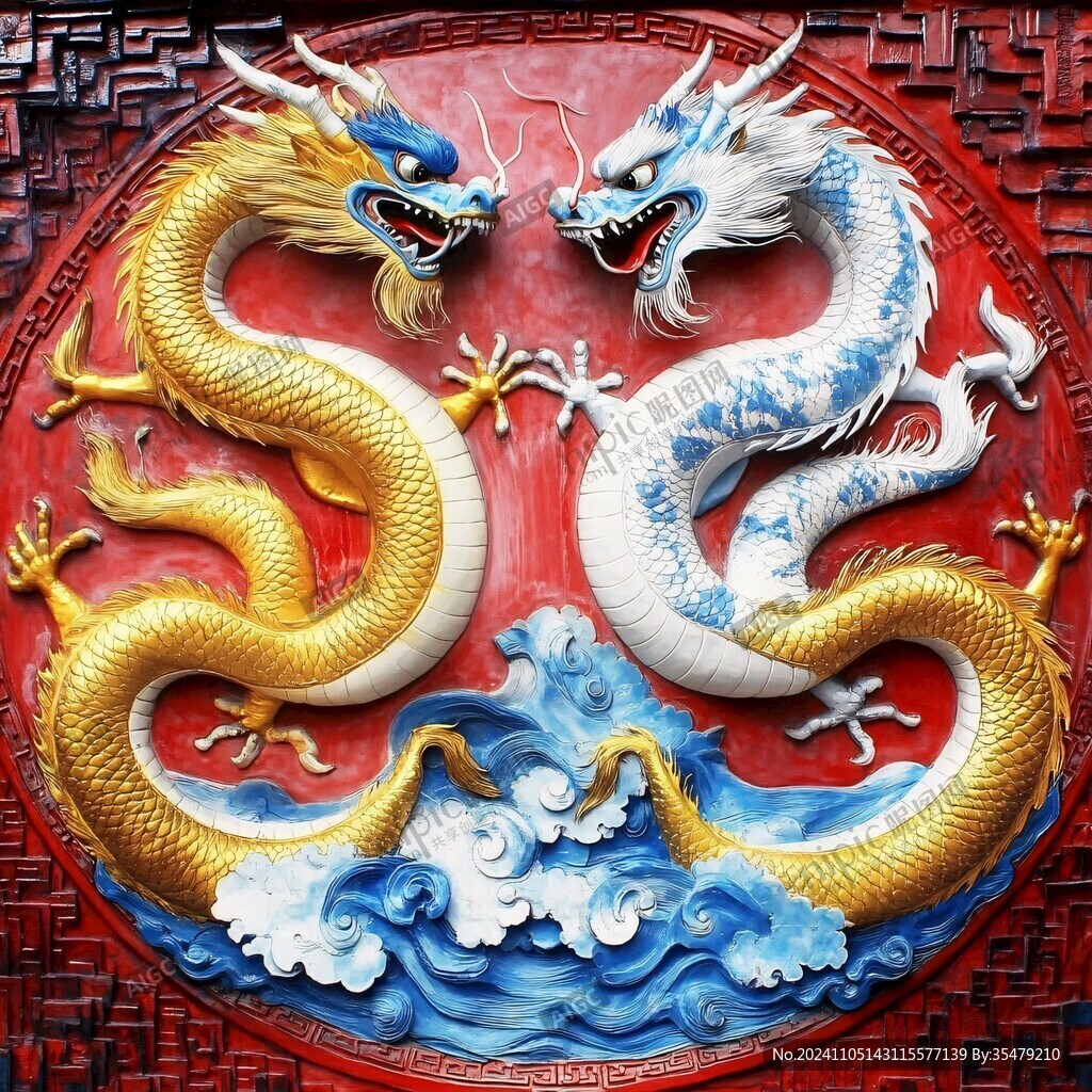 高清唯美雙龍戲珠