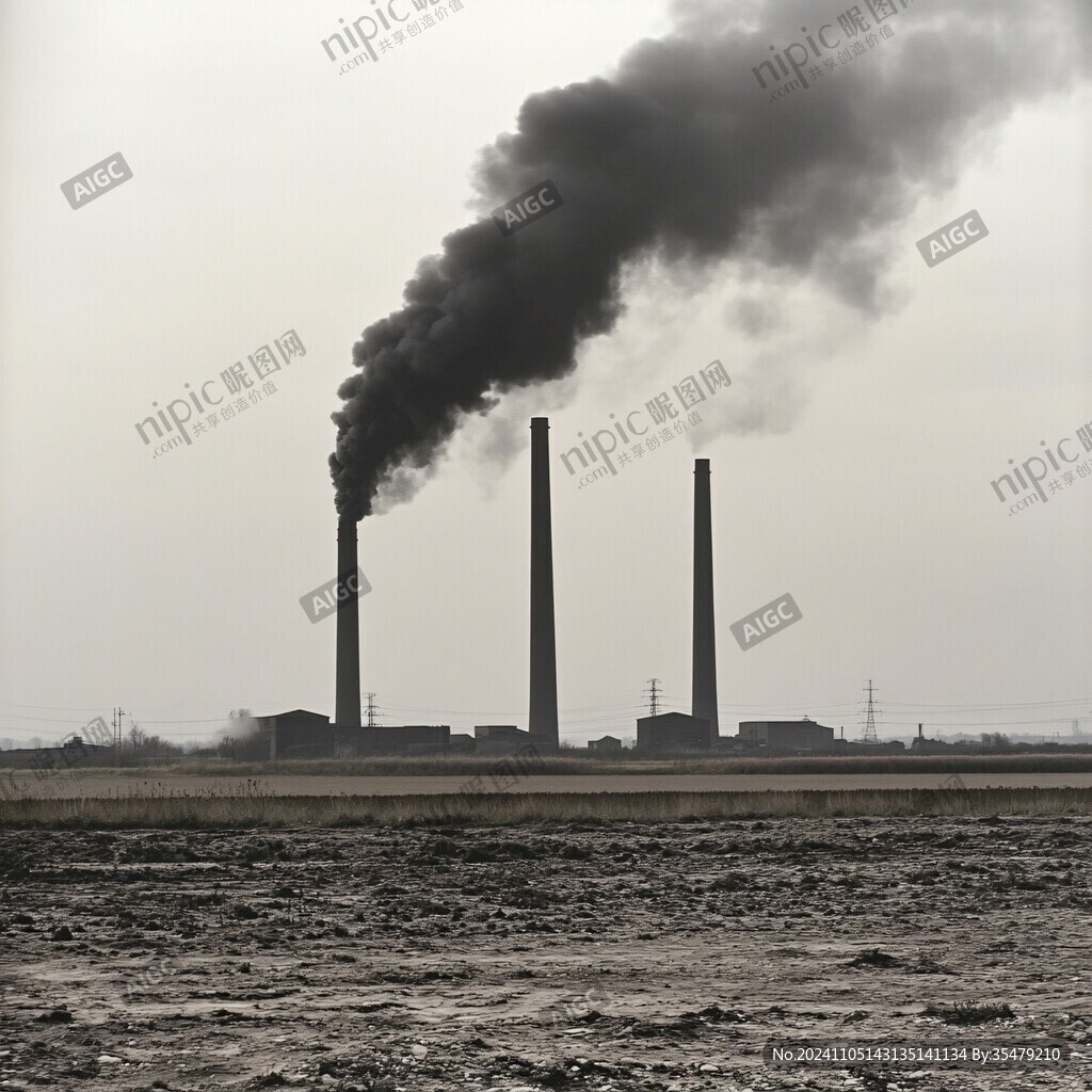 濕地旁的火力發電站