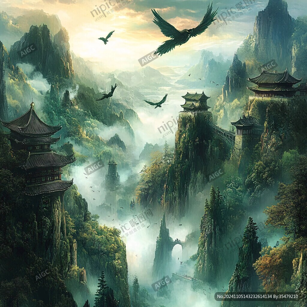 高清古風山水