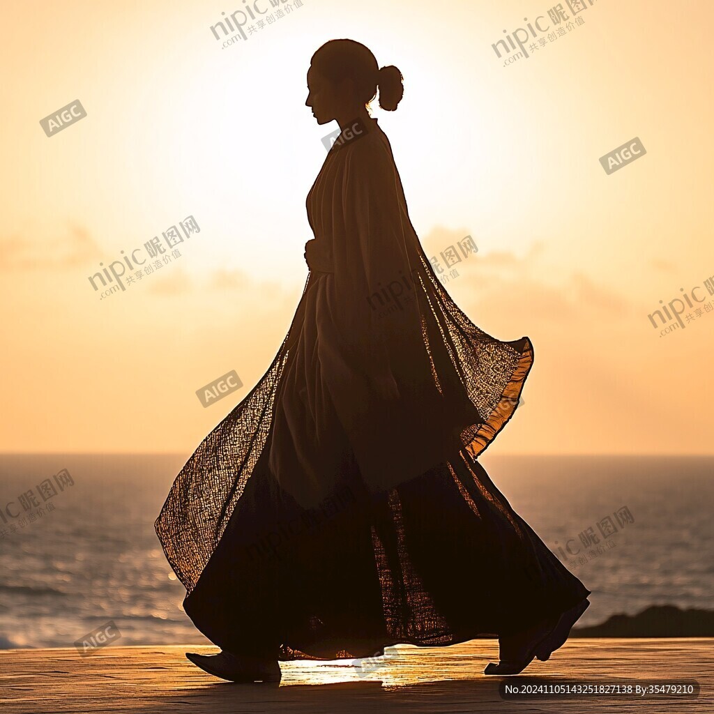 陽光下舞蹈的女人