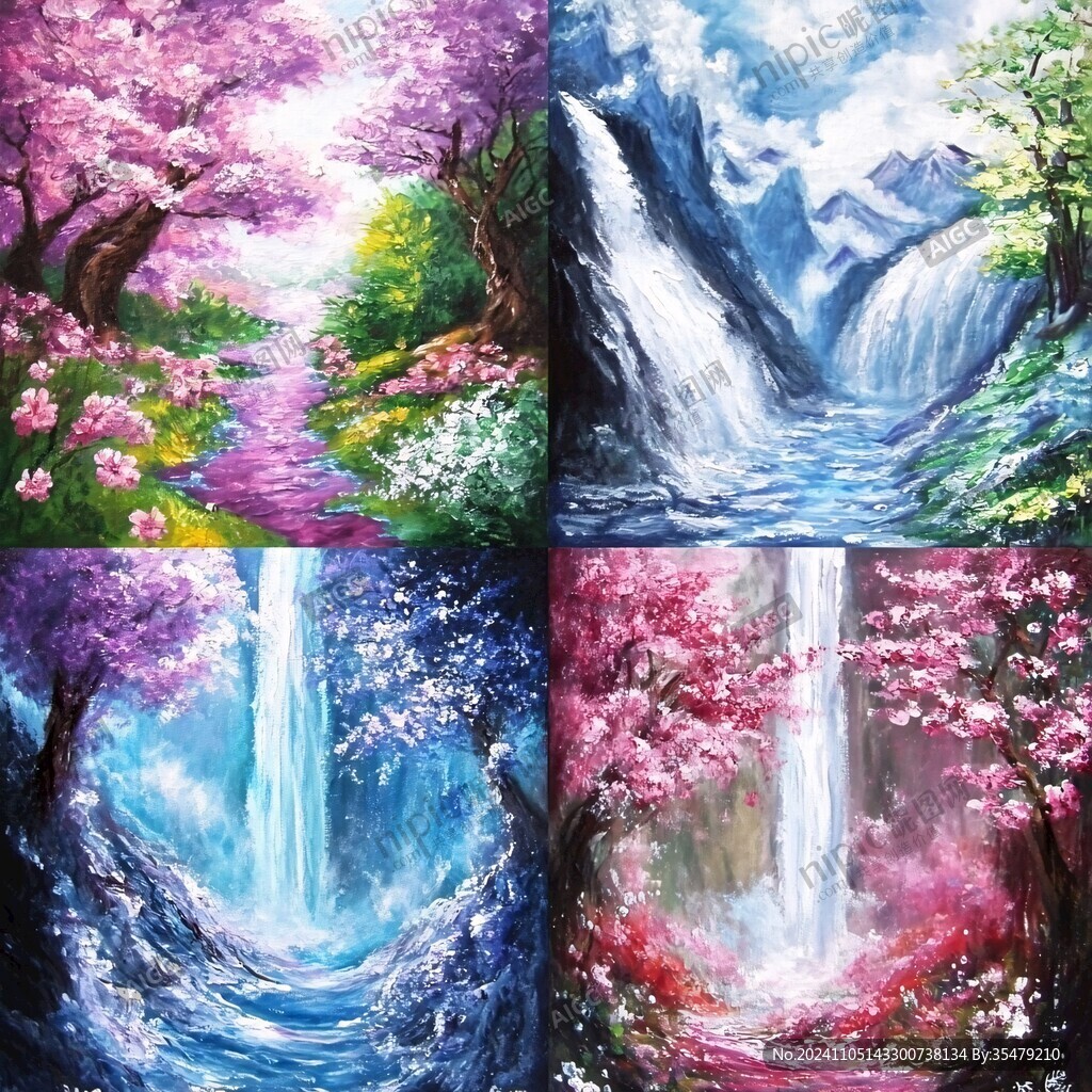 無(wú)框畫(huà)桃花節(jié)桃花林