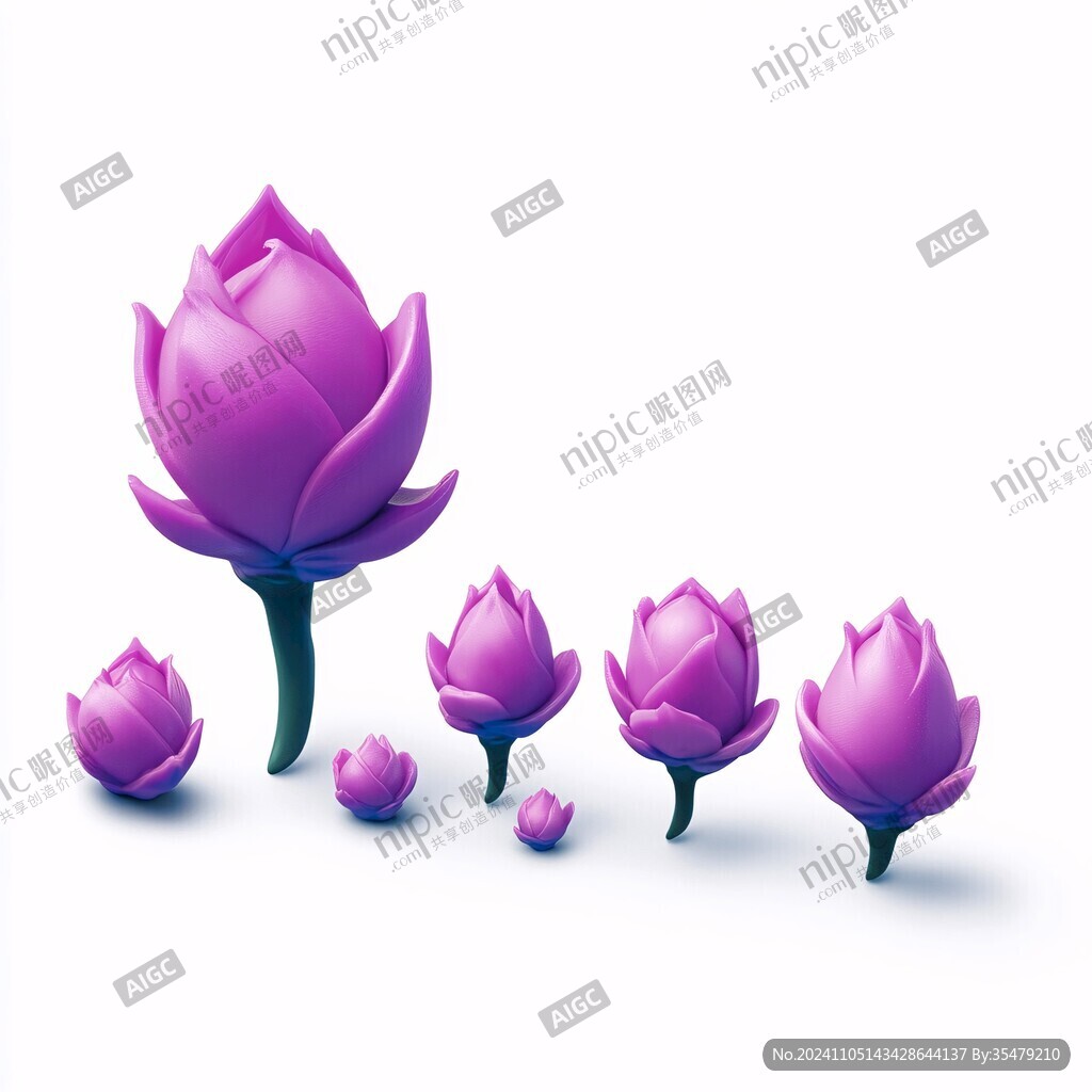 荷花3d花