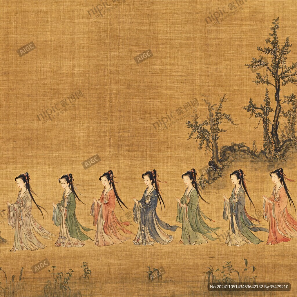 摹宋人明皇夜宴圖