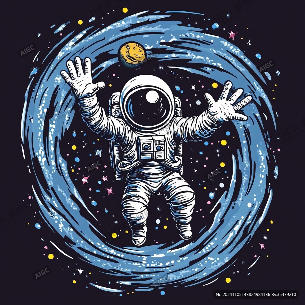 手繪太空人