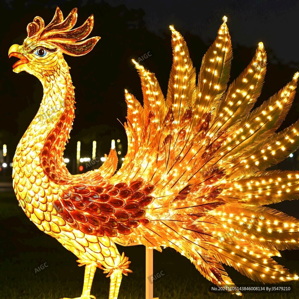 孔雀造型燈