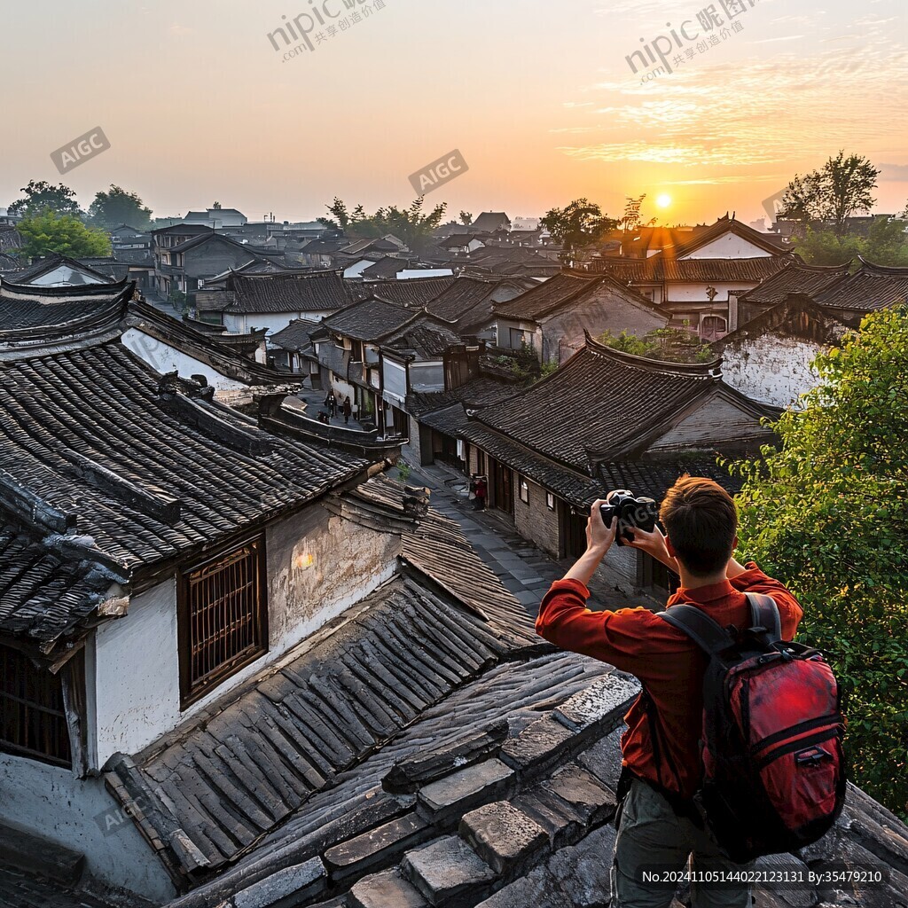 元通古鎮日出