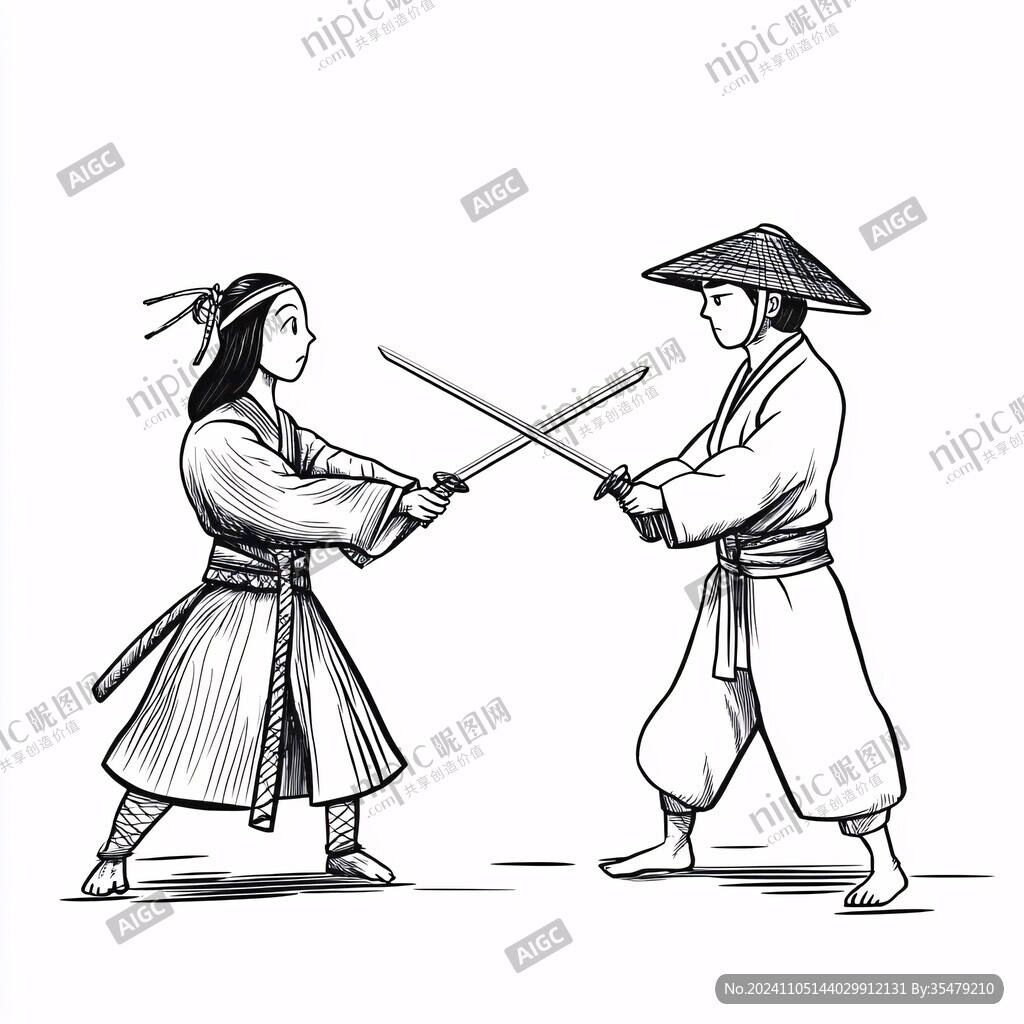 劍道插畫