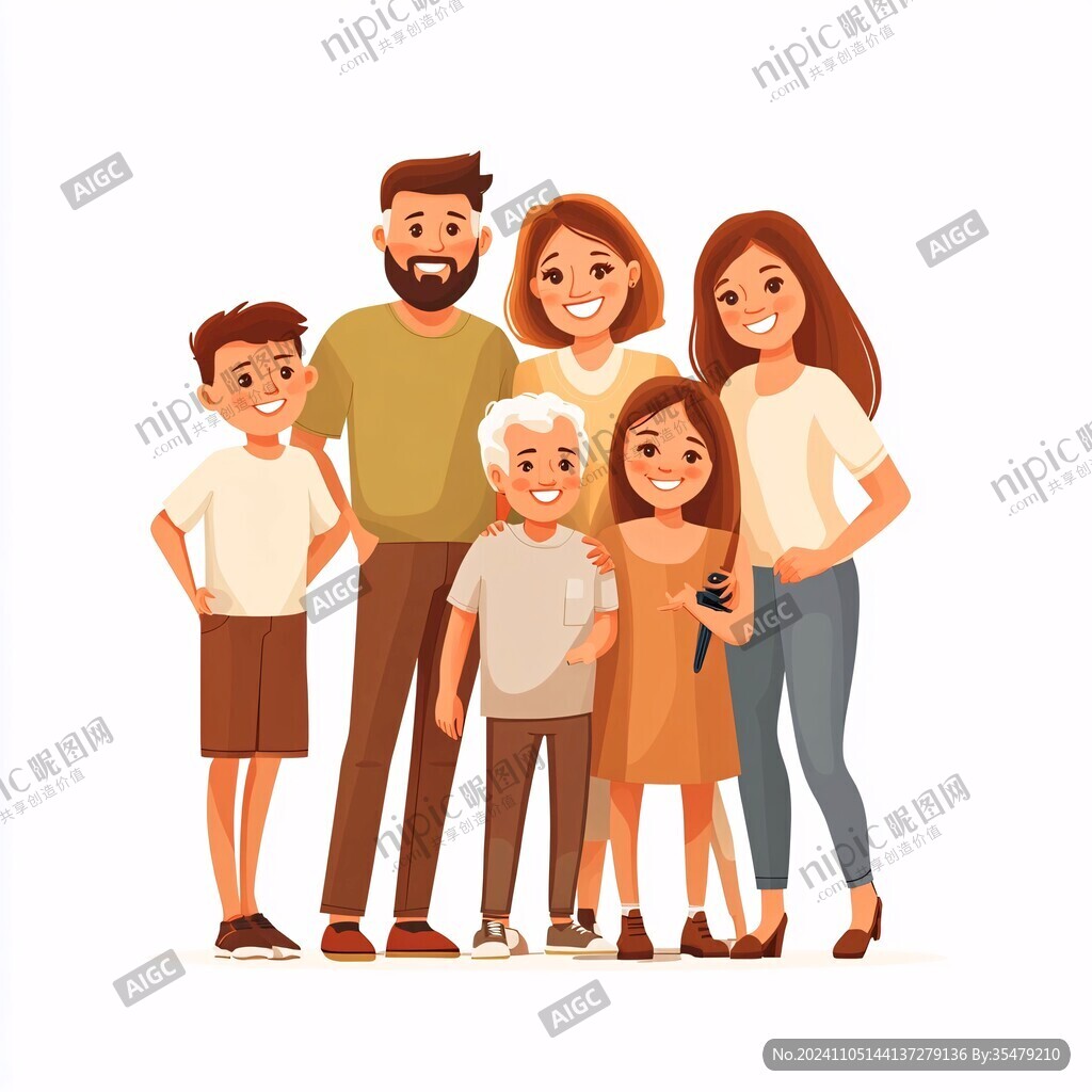 全家福插畫