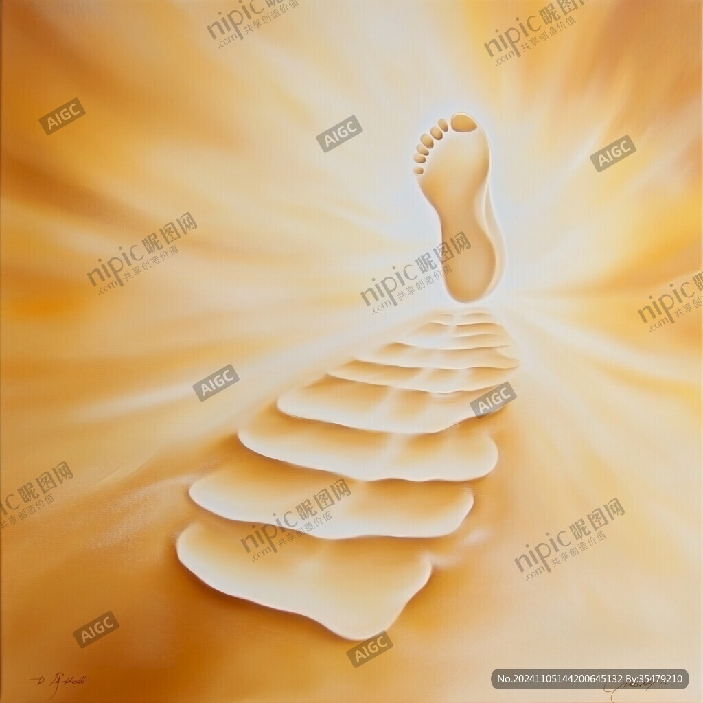 腳印裝飾畫