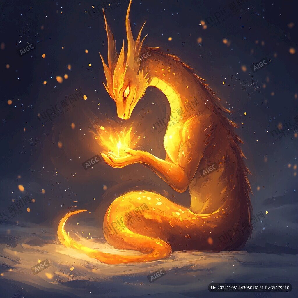 金色漸變龍