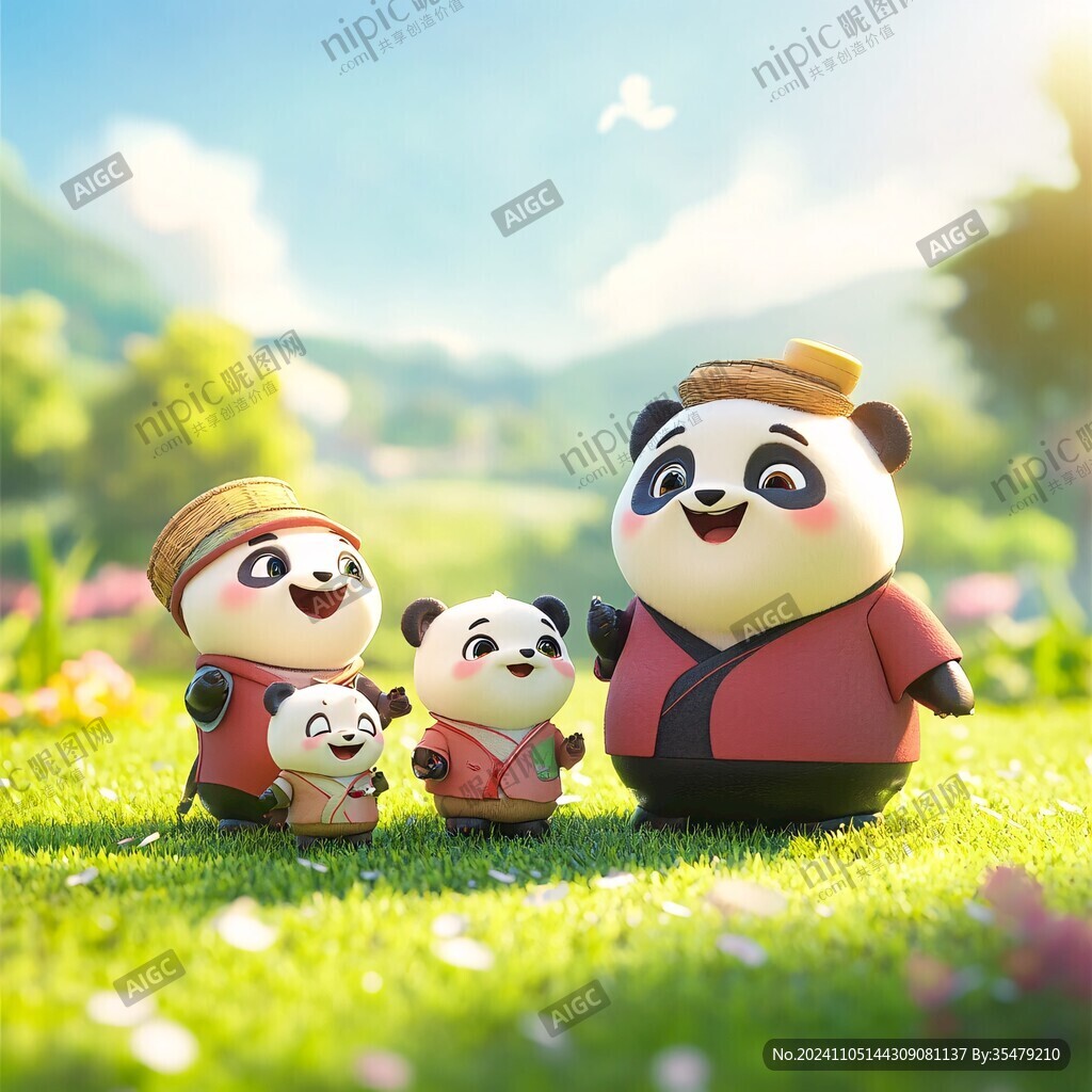 熊貓樂園裝飾擺件