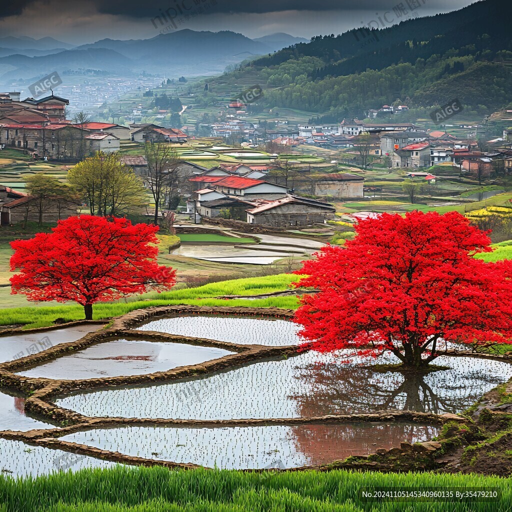 夢幻中國美田園風景
