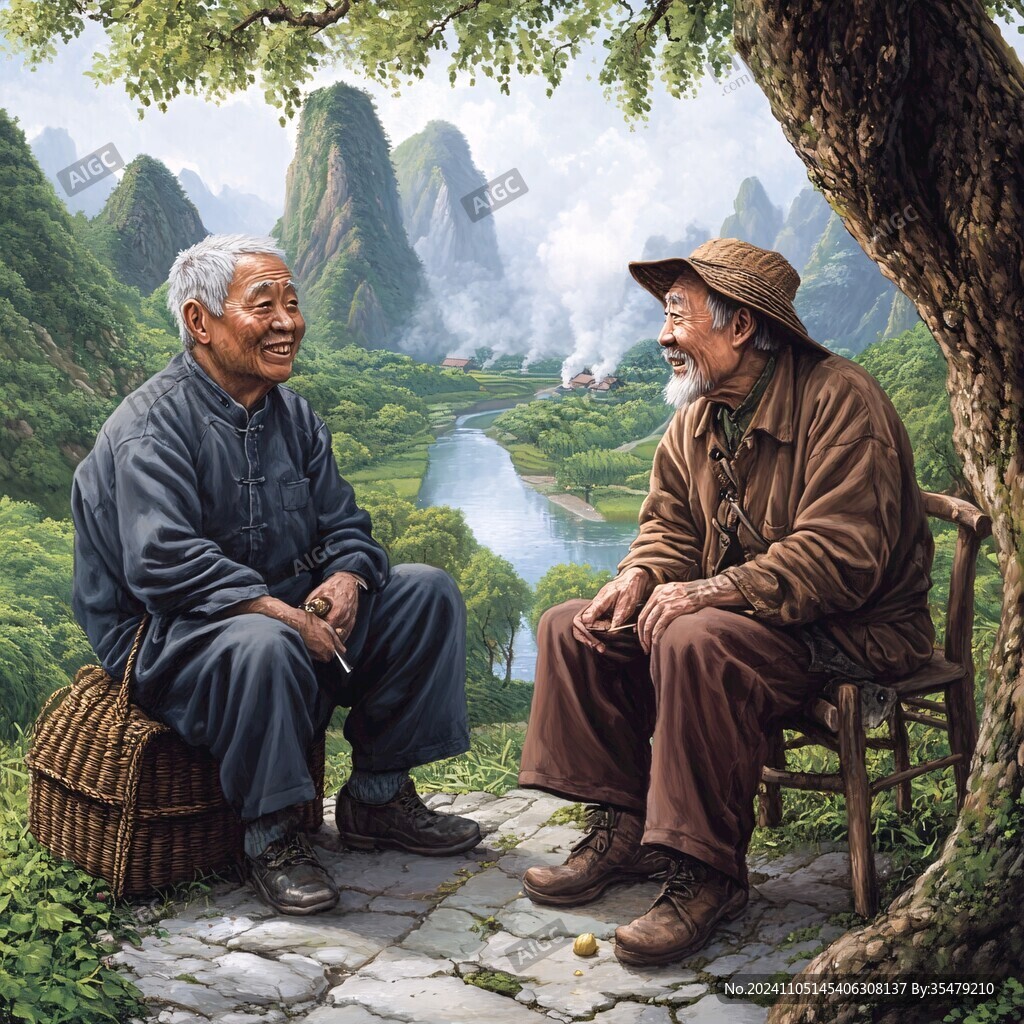 老年聊天場景
