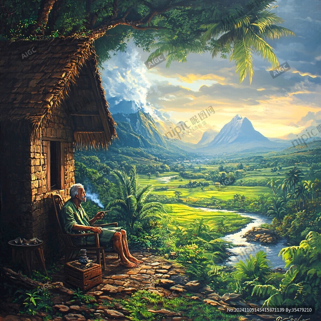 古代隱居生活場景