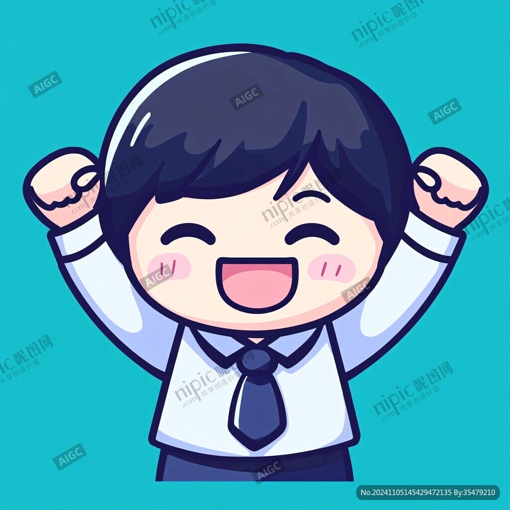 歡呼的學(xué)生插畫