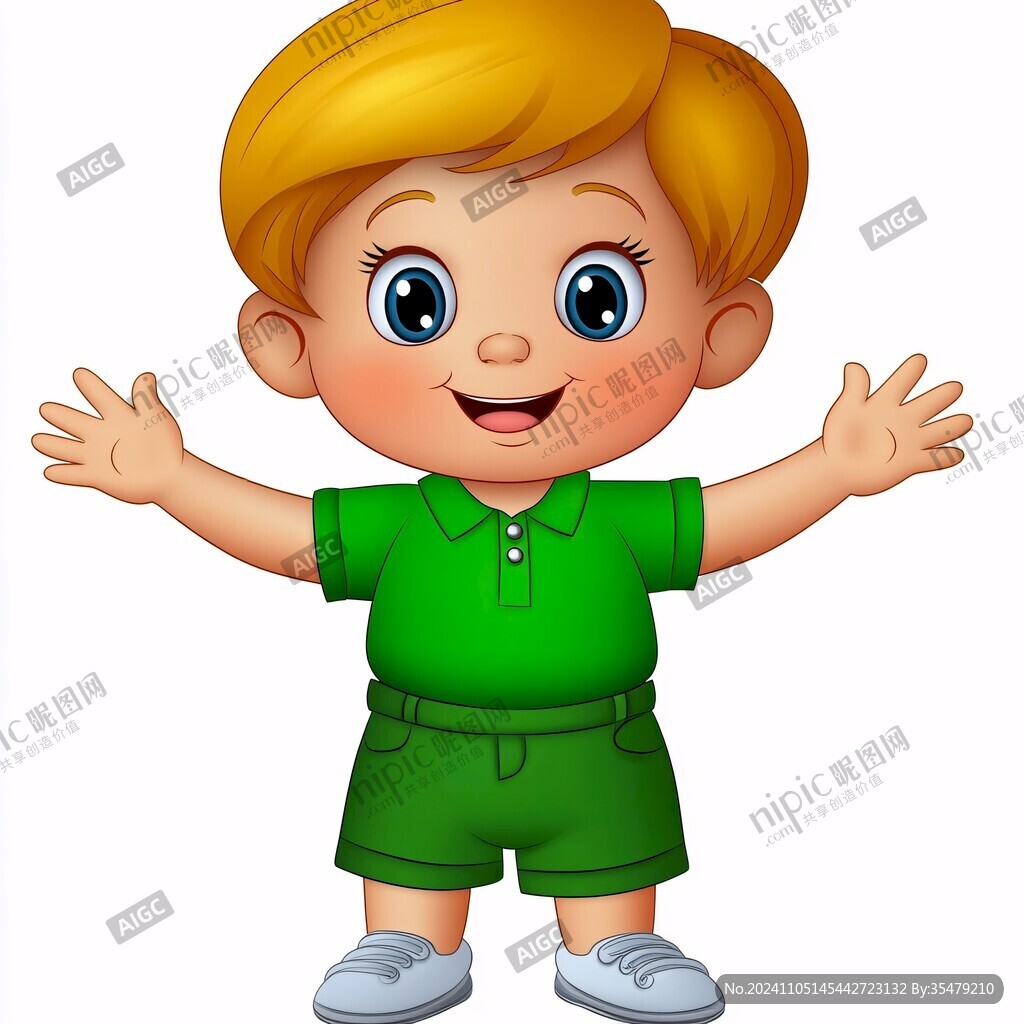卡通小孩卡通小男孩