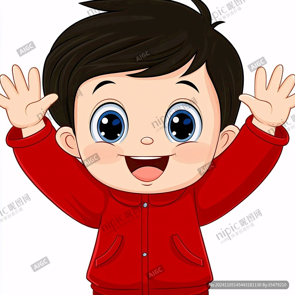 卡通小孩卡通小男孩