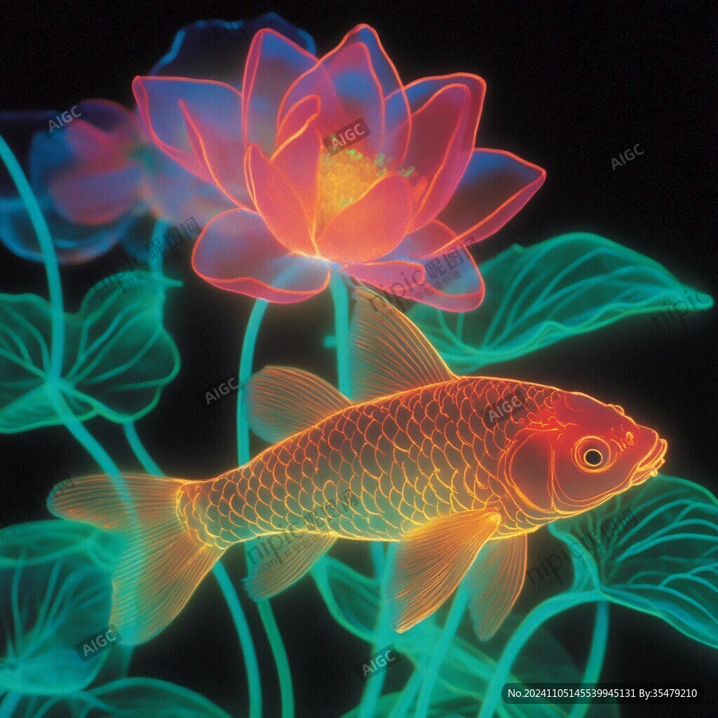 荷花鯉魚燈