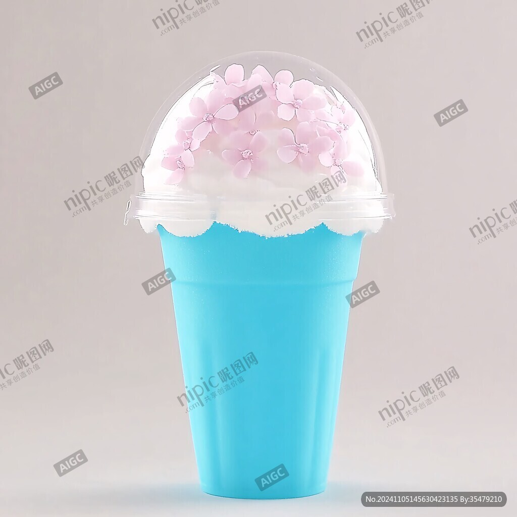花瓣口吸管杯