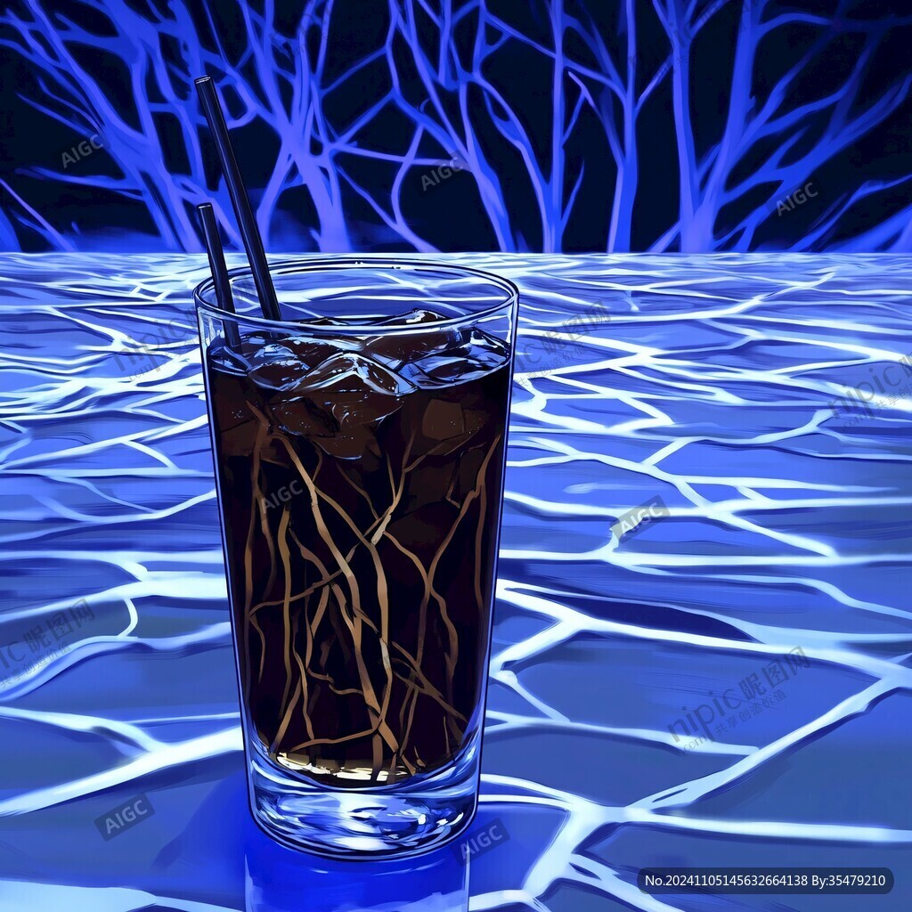 插畫飲料建模