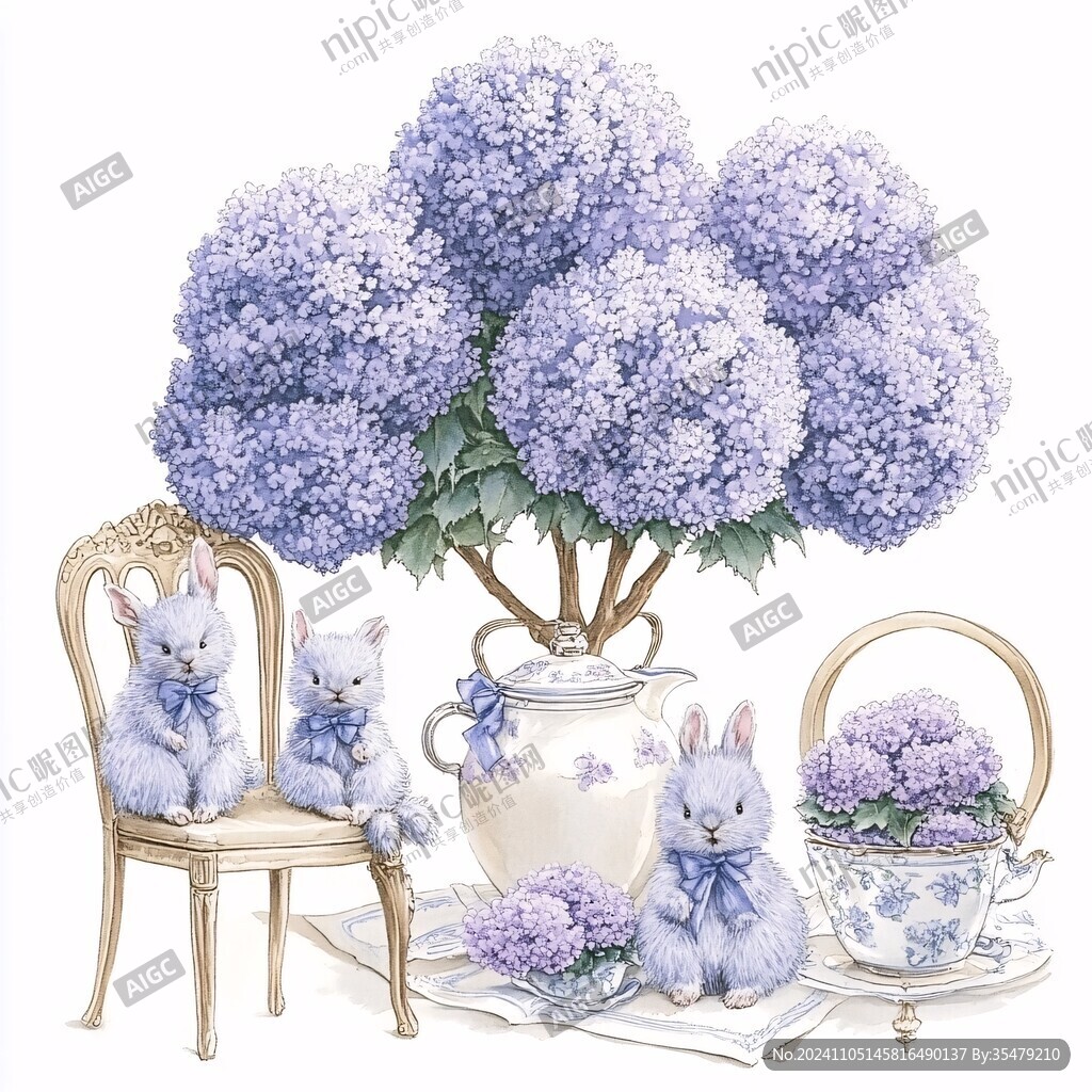 貓咪繡球花