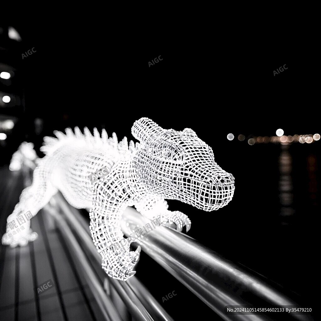 都市夜景動物燈