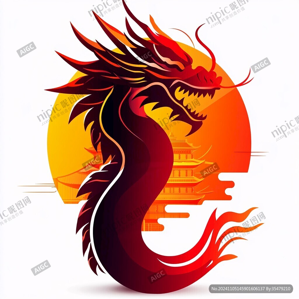 原創(chuàng)卡通中國(guó)龍