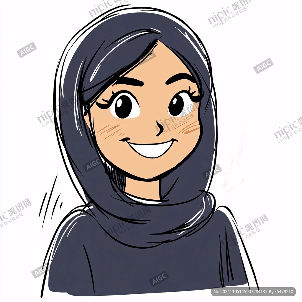 回族卡通女孩