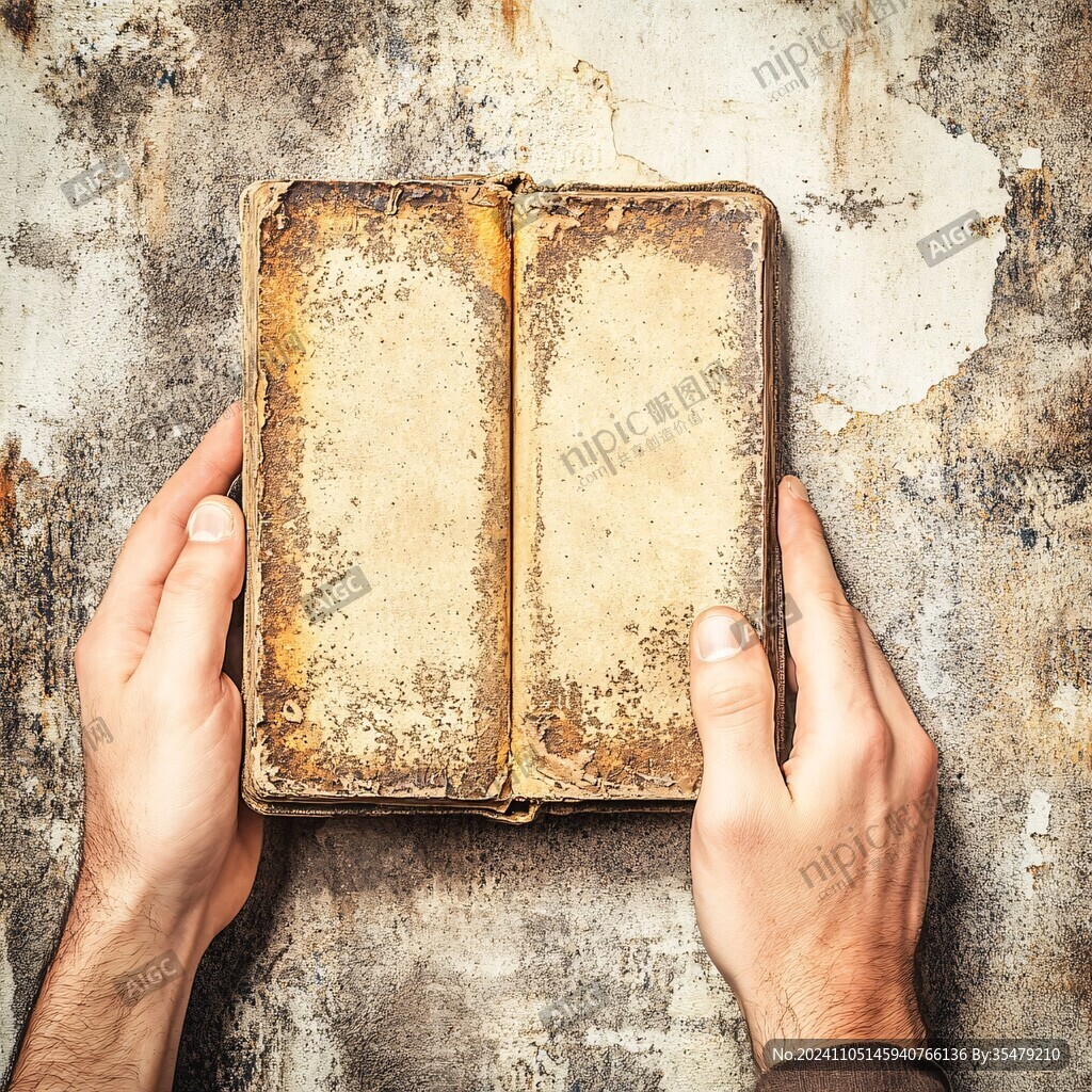 手拿古書