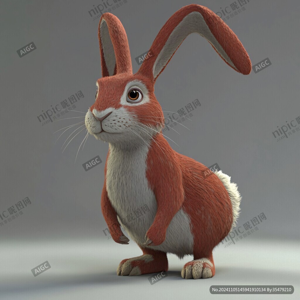 3d卡通兔子