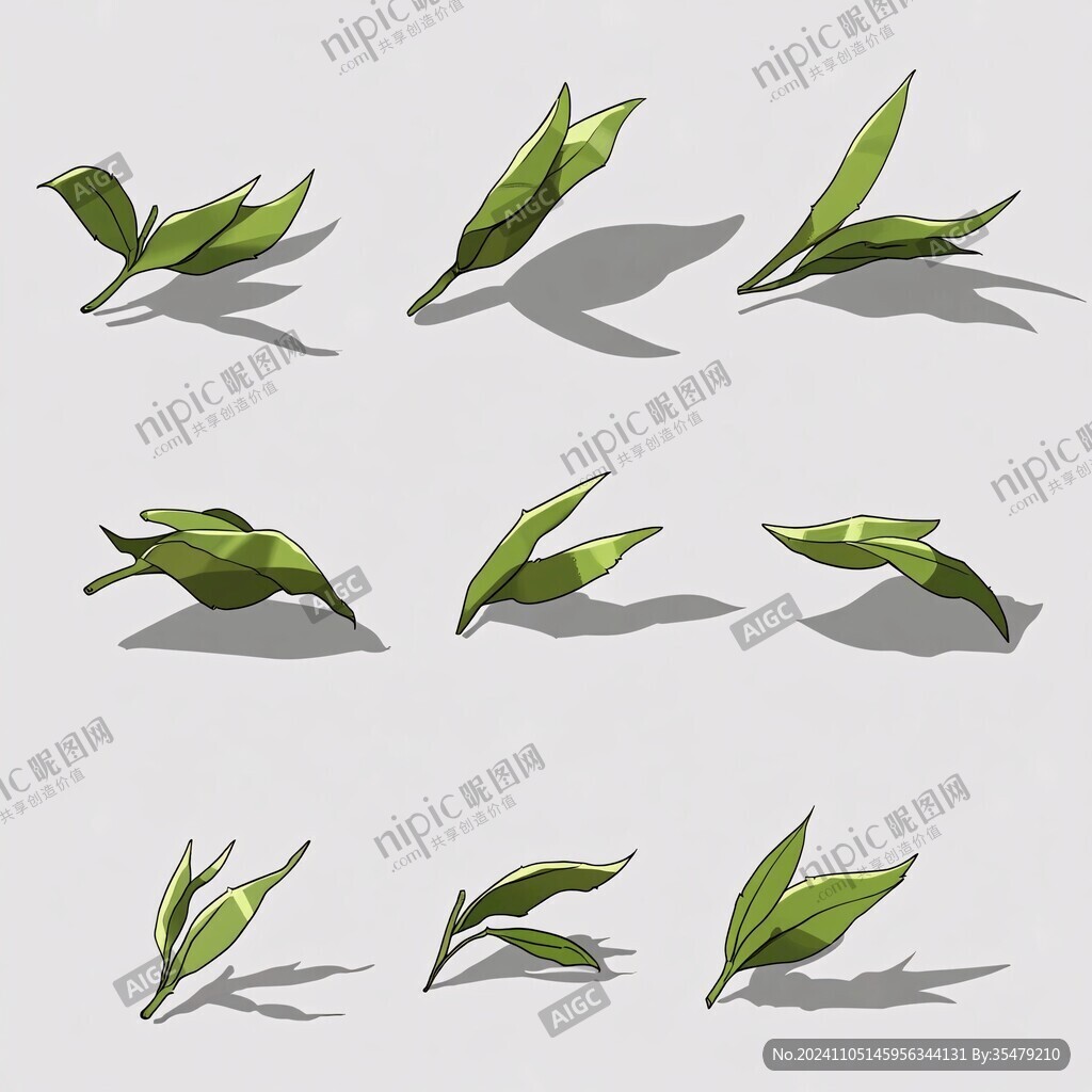 茶葉圖形茶葉尖