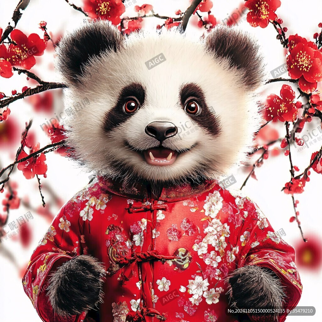 開心熊貓頭像