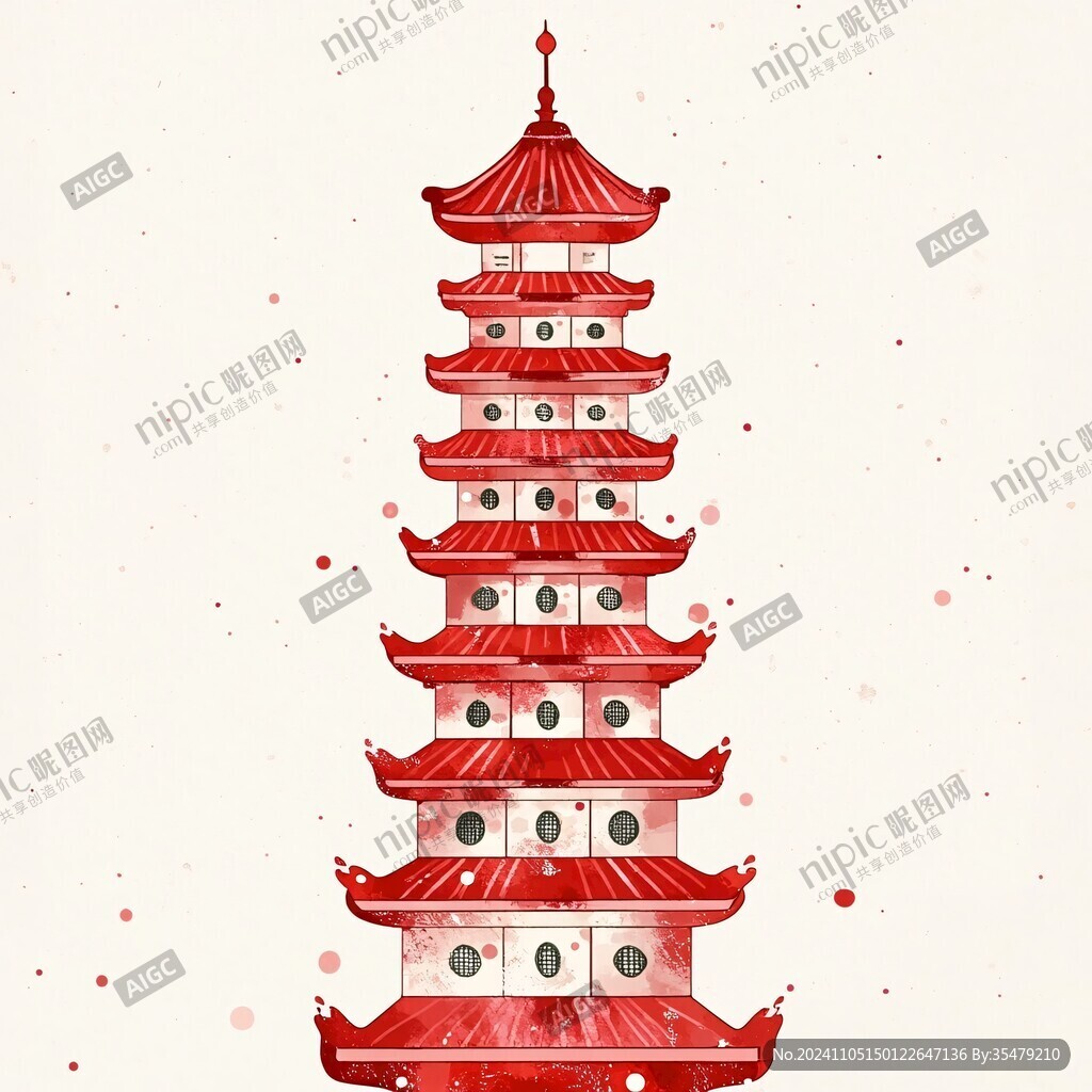 萬壽塔插畫