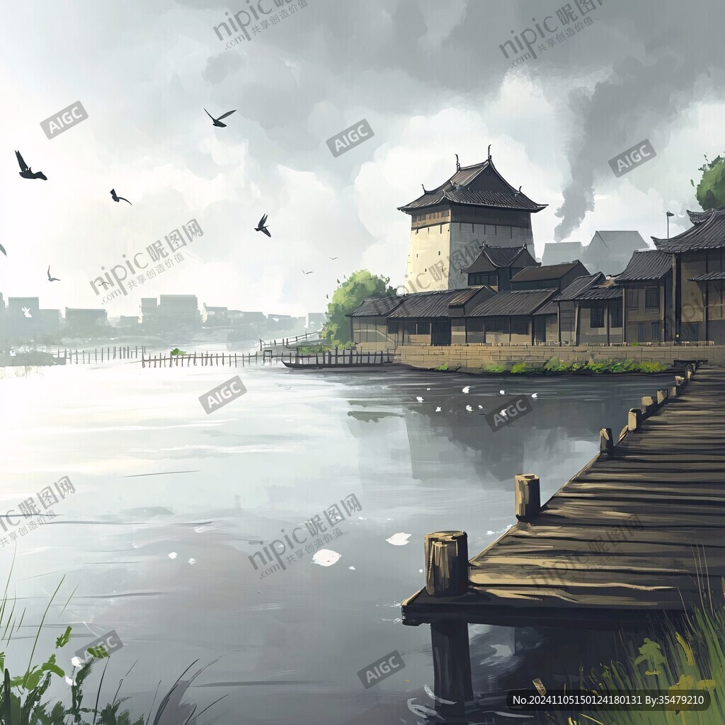 鎮(zhèn)淮樓插畫
