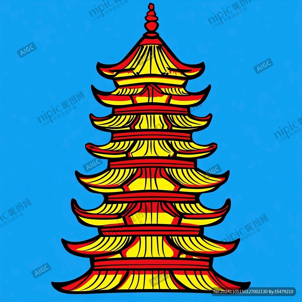 萬壽塔插畫