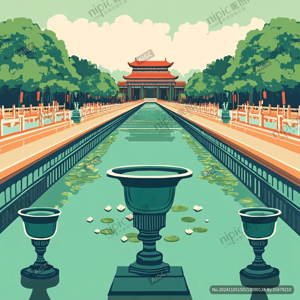 十三陵插畫