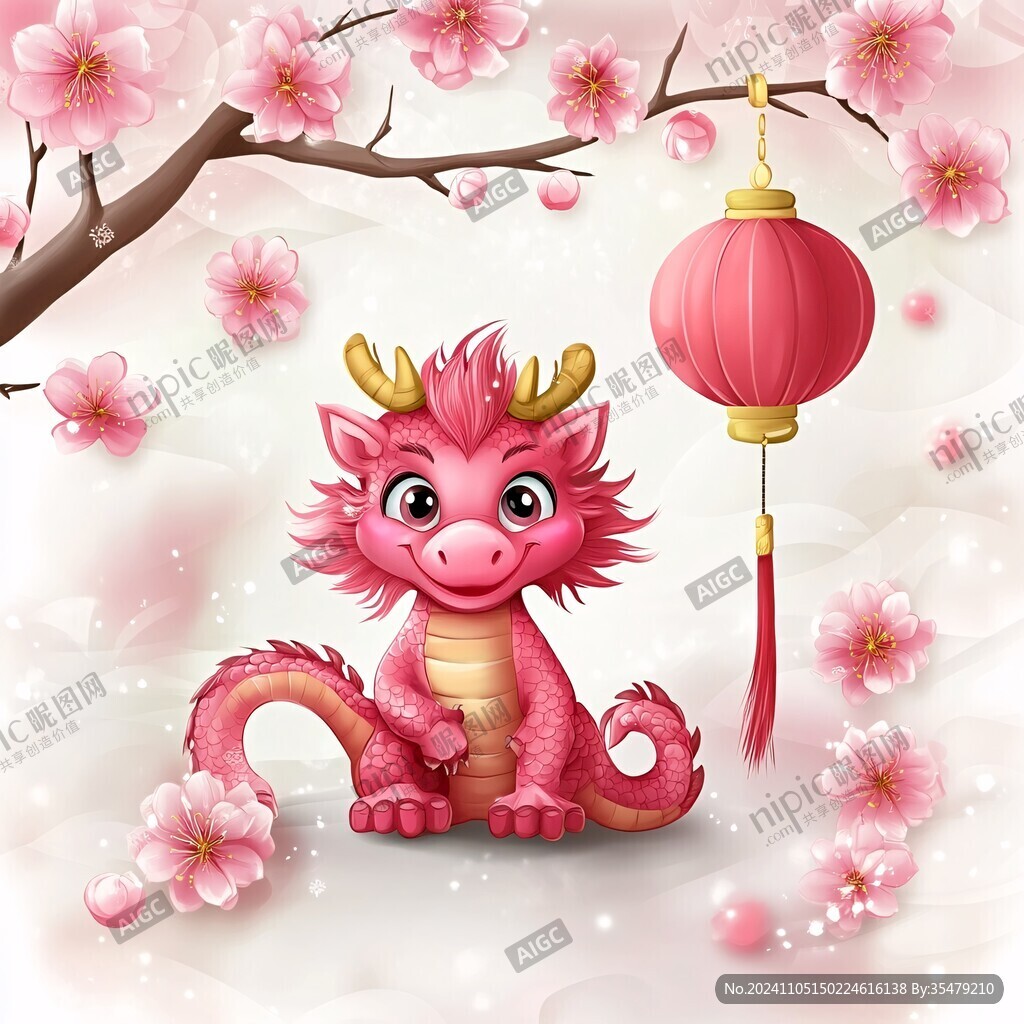 龍年卡通形象插畫