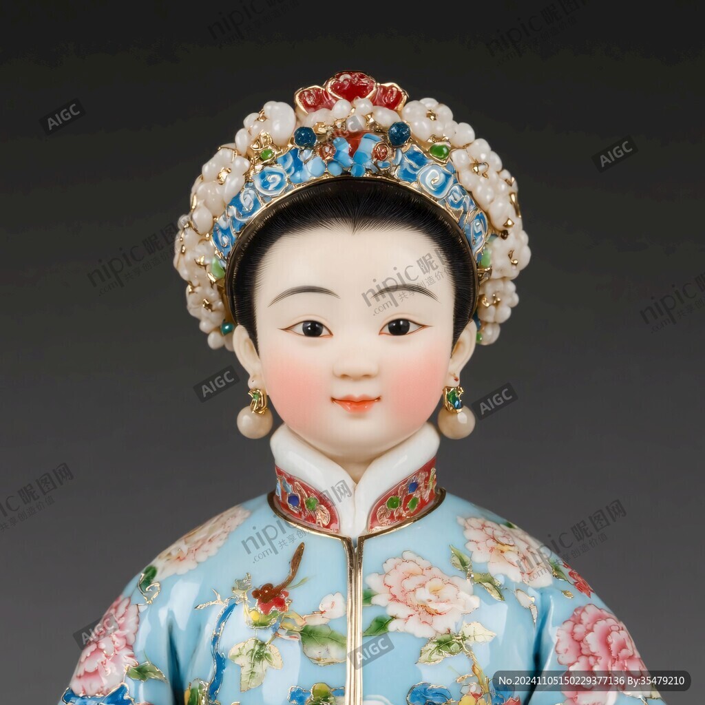 清朝格格玩偶