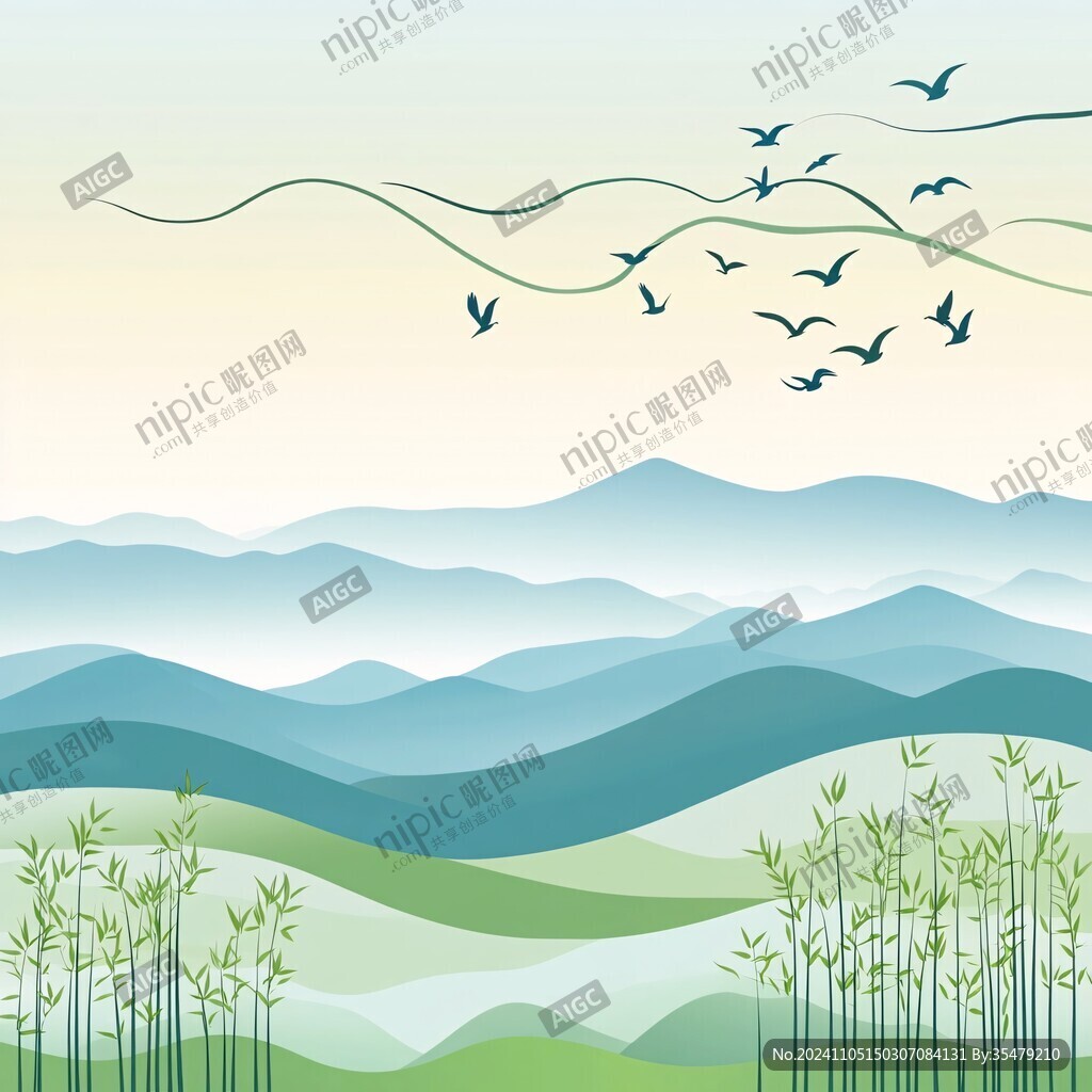 山野空氣感背景