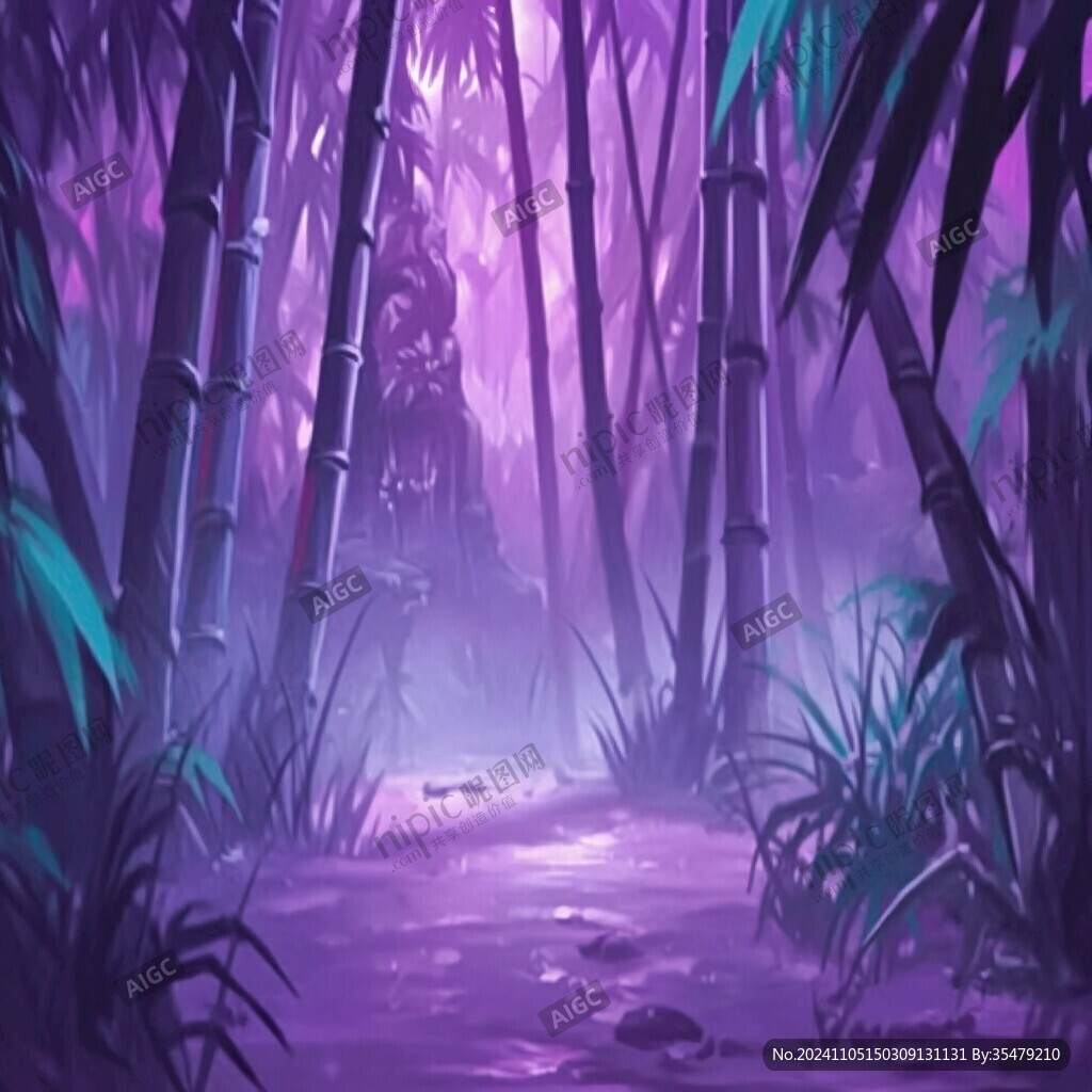 紫色森林主題場景