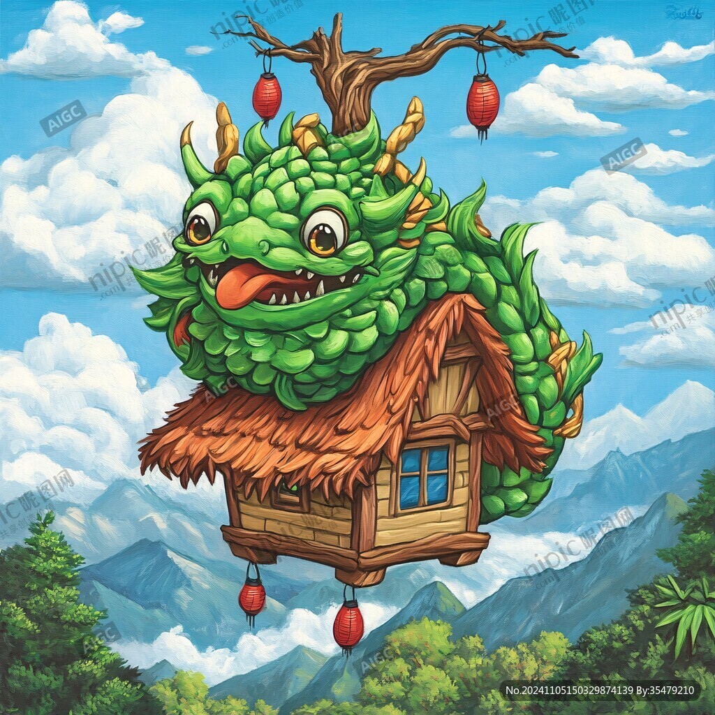 鎮(zhèn)宅辟邪文創(chuàng)插畫