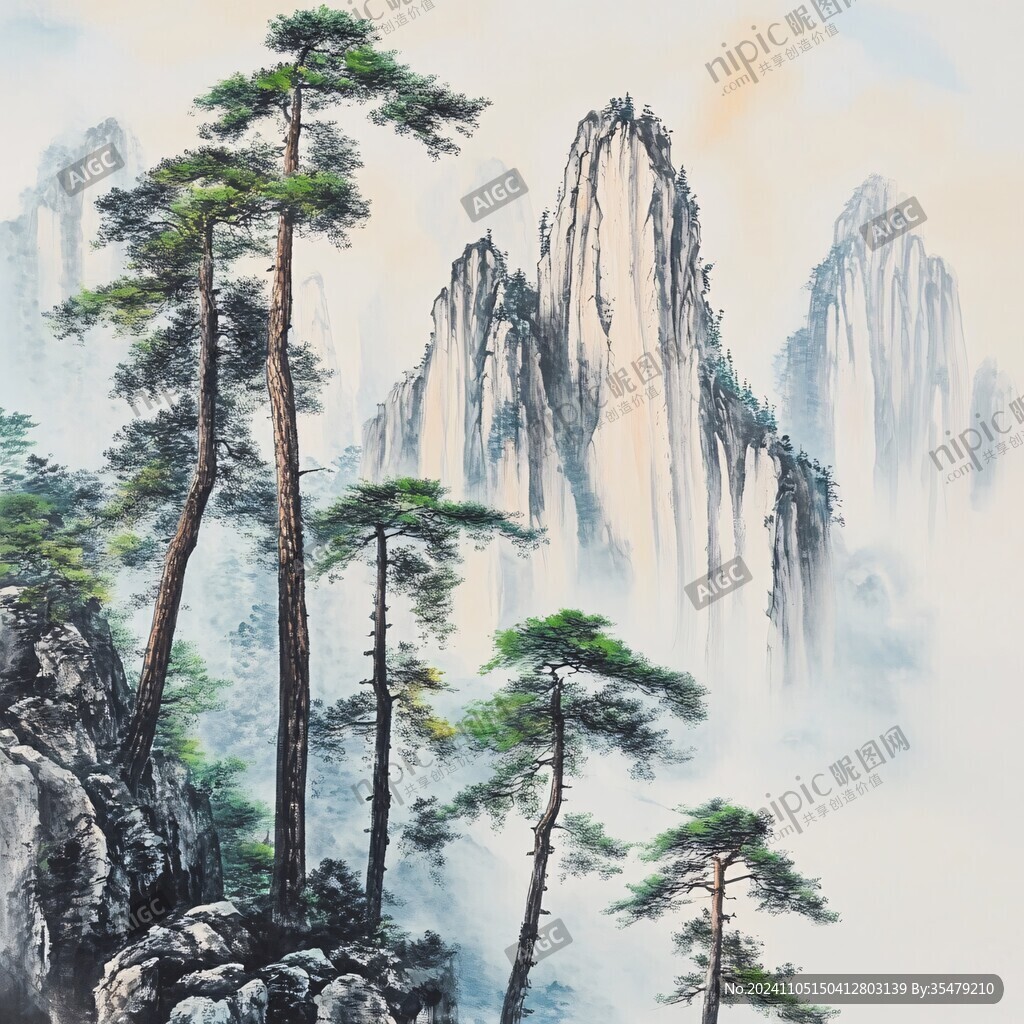 迎客松油畫(huà)