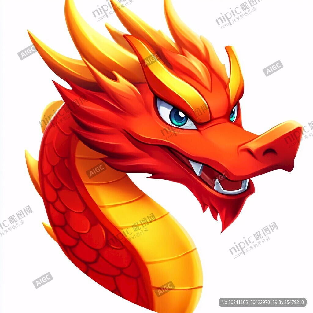原創卡通中國龍