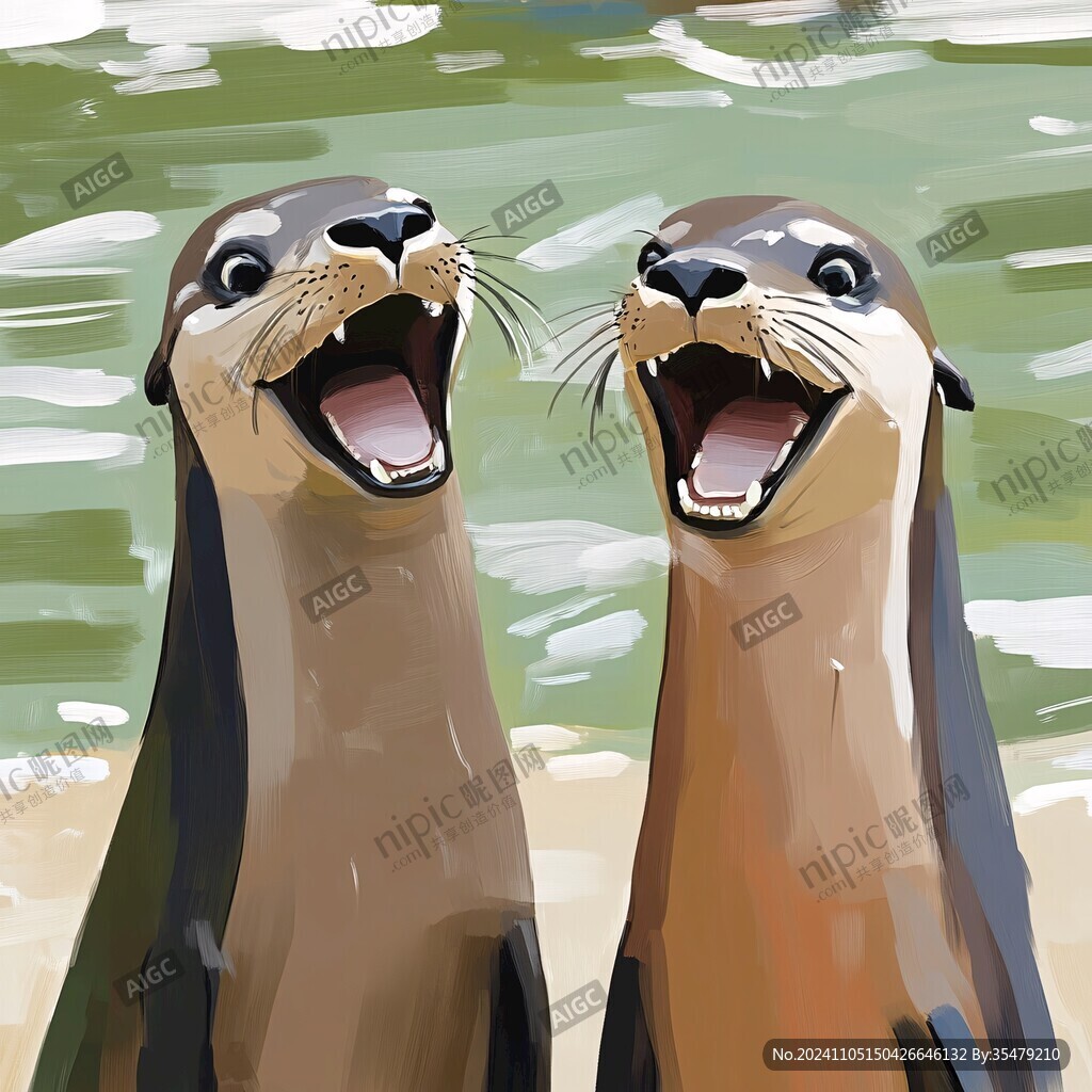 海獅插畫