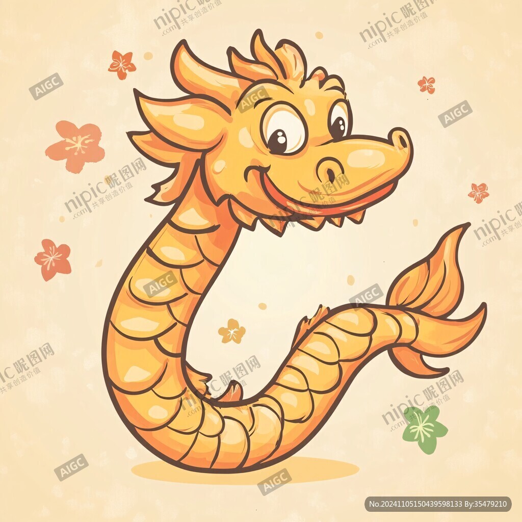 卡通辰龍生肖龍